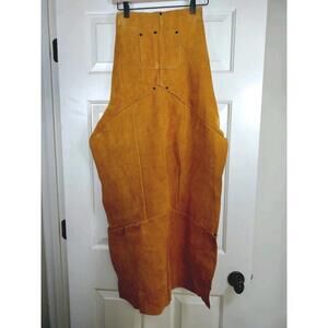 Weldas Leather Welding Apron, Split Cowhide,  Heavy Duty, 42", Brown